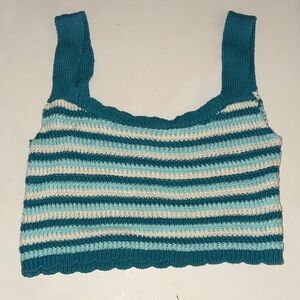 Striped Knit Crop Top